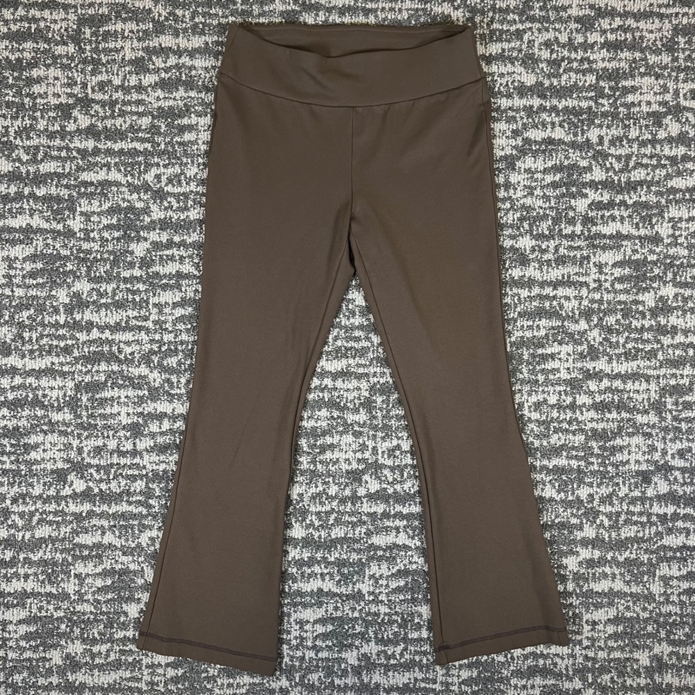 Counterparts Flare Leggings Womens Medium Brown Pull On Stretch Pants 673B5267HA